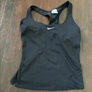 Nike black athletic top, size S